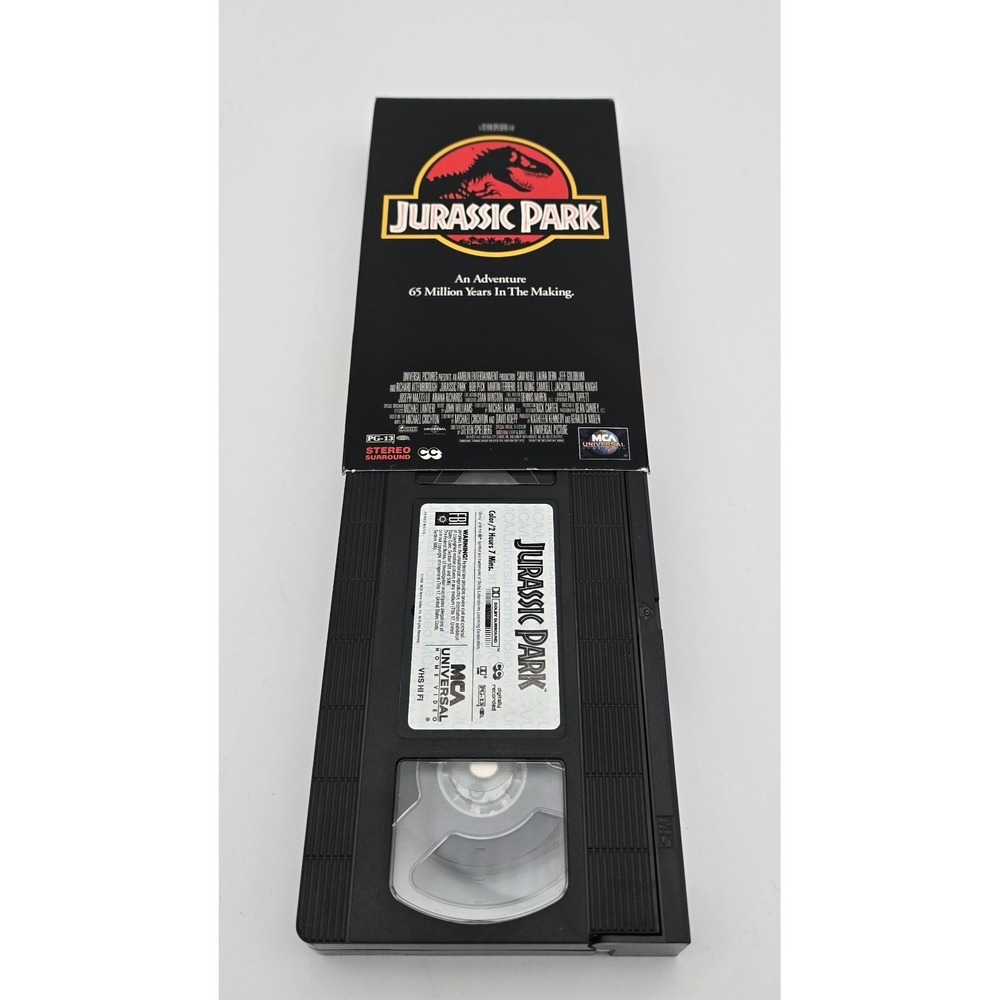 Universal Jurassic Park VHS 1994 Spielberg Jeff Goldblum Vintage Open - Picture 5 of 7